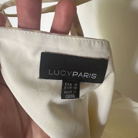 Silky Cross Back Tank Top with adjustable straps size Small - Women's Beige - Picture 6 of 7